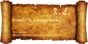 Komán Levendula névjegykártya